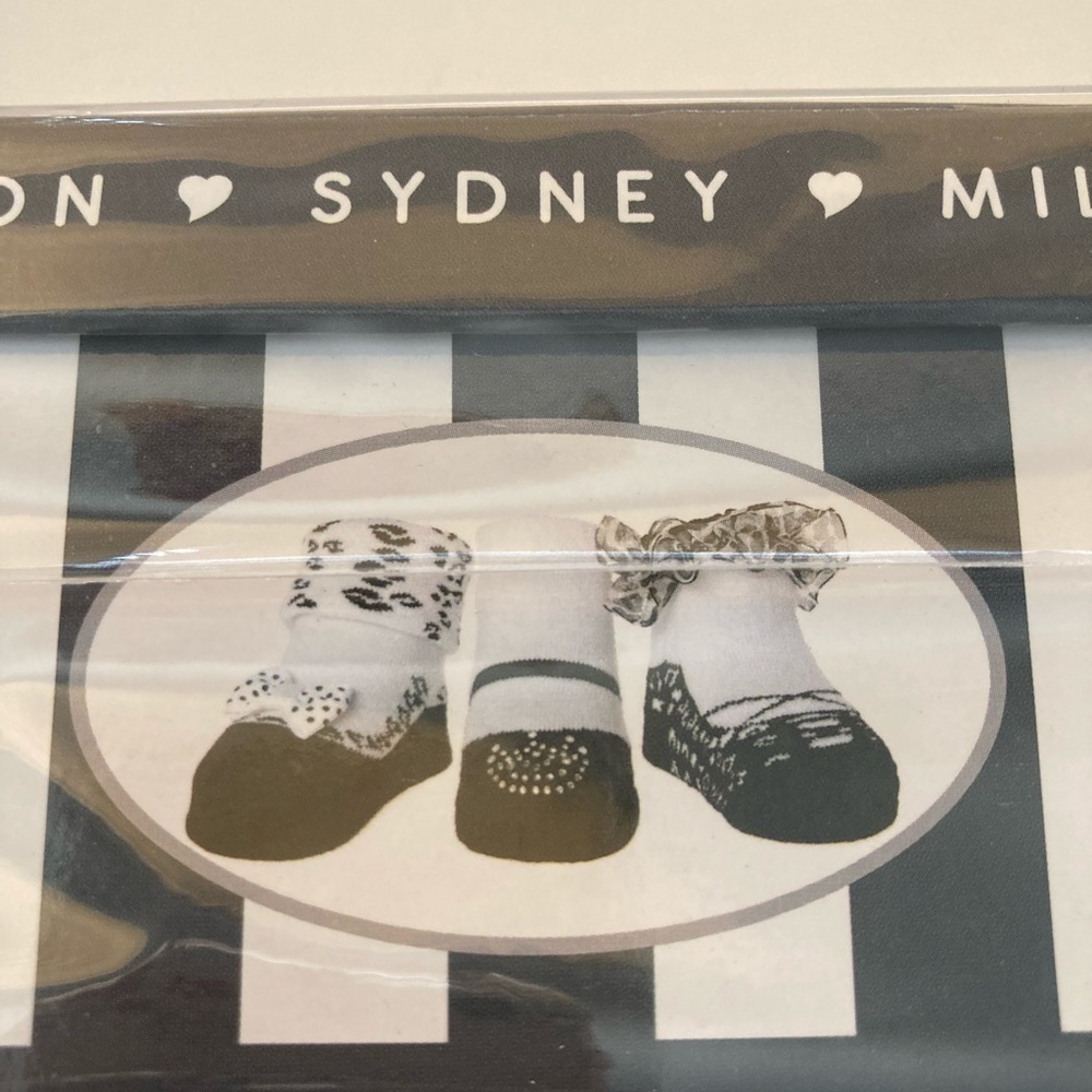 Baby Emporio 3 Pairs Of Baby Socks Size 0-9 In a Black Box Brand New - Picture 4 of 6